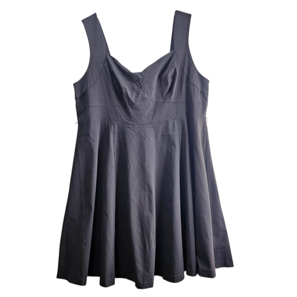 Torrid Mini Dress Sleeveless Gray Fit Flare Size 24 NO BELT Sweetheart Neck